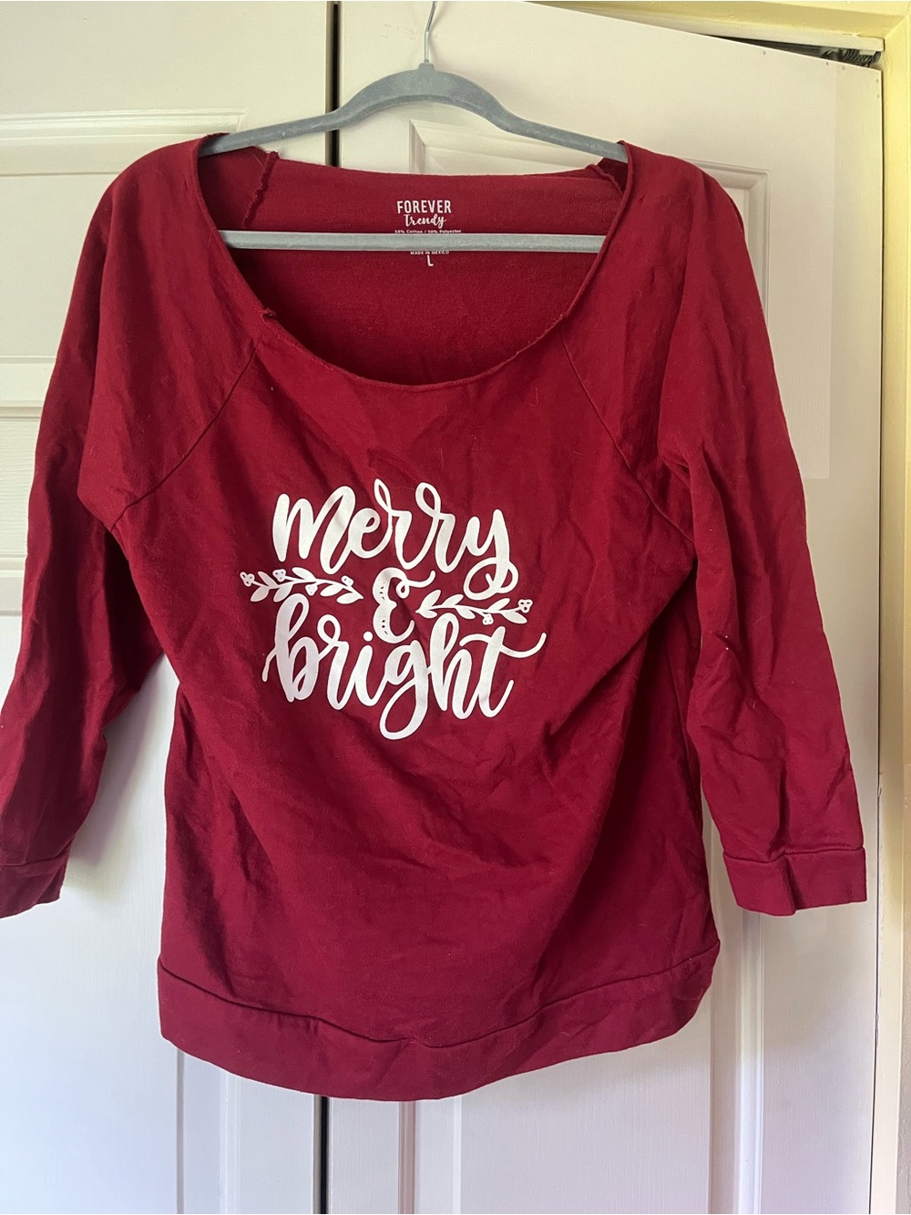 Merry & bright shirt size large